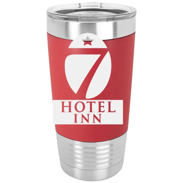 Hotel 7 Inn – Polar Camel 20 oz. Silicone Grip Tumbler with Standard Lid Red/White