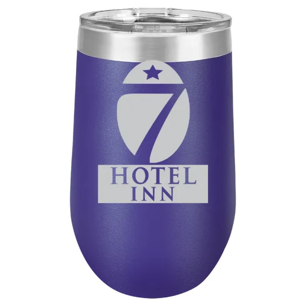 Hotel 7 Inn – Polar Camel 16 oz. Stemless Wine Tumbler Purple
