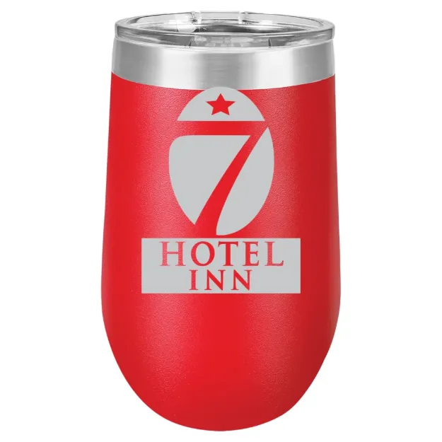 Hotel 7 Inn – Polar Camel 16 oz. Stemless Wine Tumbler Red