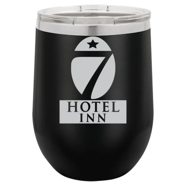 Hotel 7 Inn – Polar Camel 12 oz. Stemless Wine Tumbler Black