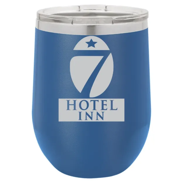 Hotel 7 Inn – Polar Camel 12 oz. Stemless Wine Tumbler Blue