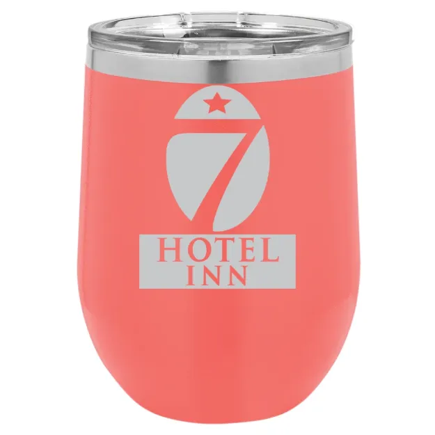 Hotel 7 Inn – Polar Camel 12 oz. Stemless Wine Tumbler Coral