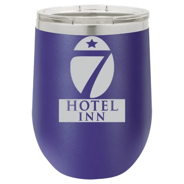 Hotel 7 Inn – Polar Camel 12 oz. Stemless Wine Tumbler Purple