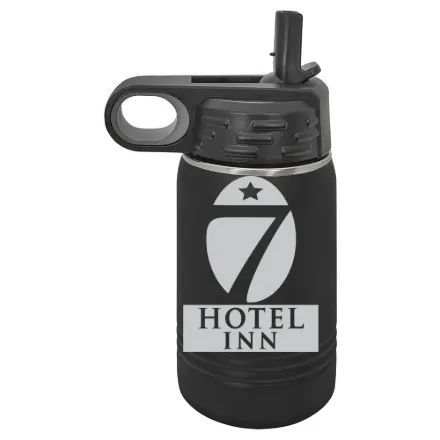 Hotel 7 Inn – Polar Camel 12 oz. Water Bottle Black