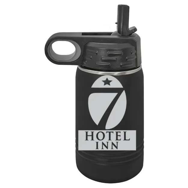Hotel 7 Inn – Polar Camel 12 oz. Water Bottle Black