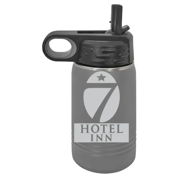 Hotel 7 Inn – Polar Camel 12 oz. Water Bottle Dark Gray