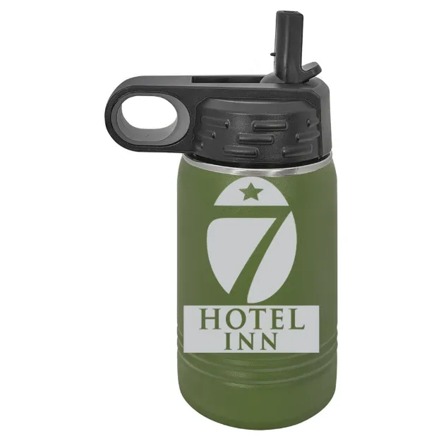 Hotel 7 Inn – Polar Camel 12 oz. Water Bottle Olive Green