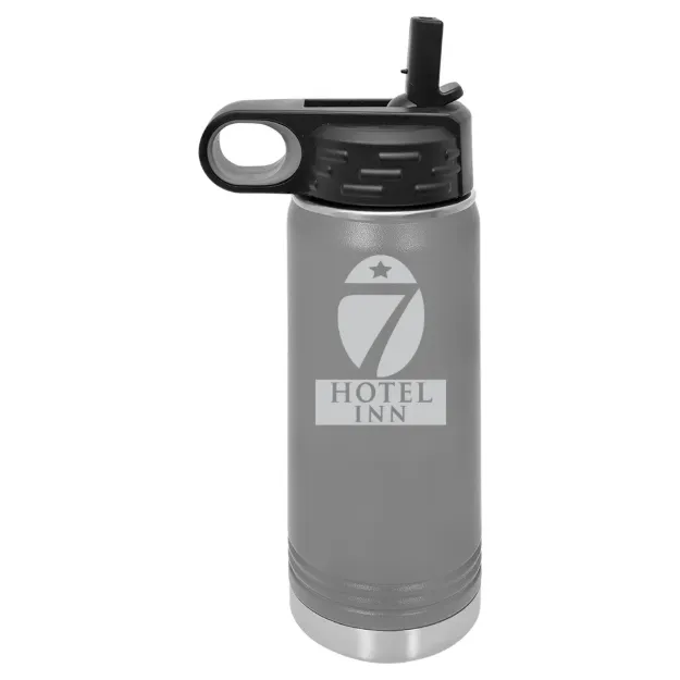 Hotel 7 Inn – Polar Camel 20 oz. Water Bottle Dark Gray