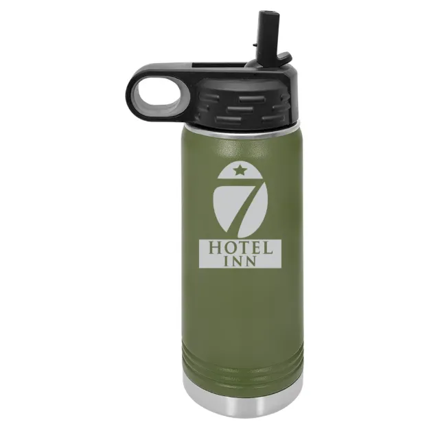 Hotel 7 Inn – Polar Camel 20 oz. Water Bottle Olive Green