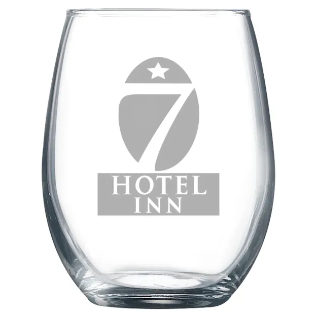 Hotel 7 Inn – Polar Camel 9 oz. Stemless Wine Glass Clear