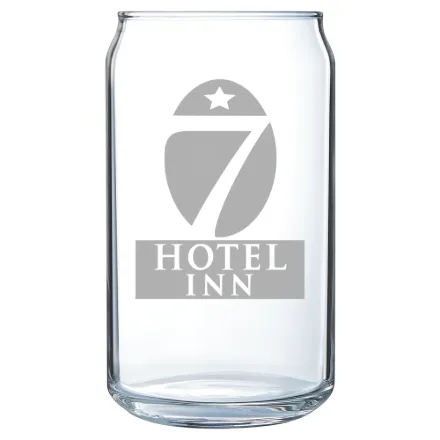 Hotel 7 Inn – Polar Camel 16 oz. Can Glass Clear