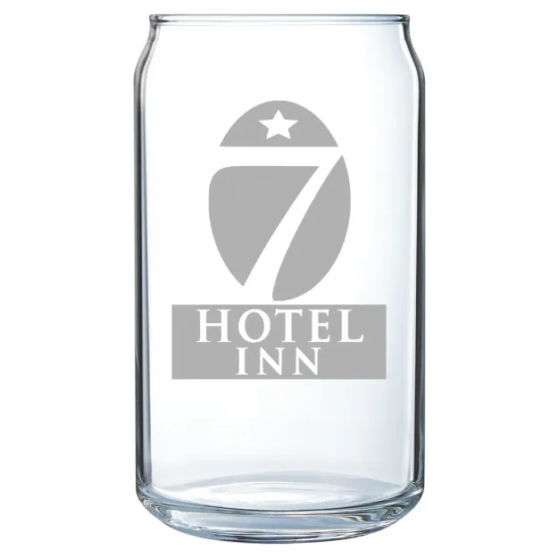 Hotel 7 Inn – Polar Camel 16 oz. Can Glass Clear